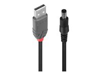 Lindy - USB-/strömkabel - DC-jack 5,5 x 2,1 mm till USB (endast ström) - 1.5 m 70268