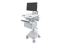 Ergotron StyleView Cart with LCD Pivot, SLA Powered, 6 Drawers vagn - öppen arkitektur - för LCD-skärm/tangentbord/mus/processor/anteckningsbok/streckkodsläsare - TAA-kompatibel SV44-1361-C