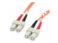 StarTech.com 2m (6.6ft) SC to SC OM1 Multimode Fiber Optic Cable, 62.5/125 Fiber Size, 10G Networks, LSZH Fiber Patch Cord - nätverkskabel - 2 m FIBSCSC2