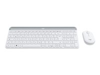 Logitech Slim Wireless Combo MK470 - sats med tangentbord och mus - QWERTZ - tysk - offwhite Inmatningsenhet 920-009189