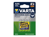 Varta batteri - 4 x AAA - NiMH 56743101404