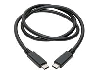 Eaton Tripp Lite Series USB-C Cable (M/M) - USB 3.2, Gen 2 (10 Gbps), 5A (100W) Rating, USB-IF Certified, Thunderbolt 3 Compatible, 3 ft. (0.91 m) - USB typ C-kabel - 24 pin USB-C till 24 pin USB-C - 90 cm U420-C03-G2-5A