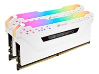 CORSAIR Vengeance RGB PRO - DDR4 - sats - 32 GB: 2 x 16 GB - DIMM 288-pin - 2666 MHz / PC4-21300 - ej buffrad CMW32GX4M2A2666C16W