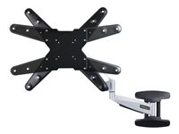 StarTech.com VESA TV Wall Mount, TV Mounting Bracket For 23"-55" Displays, Adjustable Full Motion TV Wall Mount Supports 66lb (30kg), Extendable/Tilting/Swivel Monitor Wall Mount - Low Profile/Slim Display Mount (FHA-TV-WALL-MOUNT) monteringssats - för platt panel - monteringsfäste för TV - svart, silver FHA-TV-WALL-MOUNT