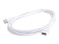 C2G 3.3ft USB Extension Cable - USB A to USB A Extension Cable - USB 2.0 - White - M/F - USB-kabel - USB till USB - 0.9 m 19003