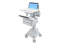 Ergotron StyleView Laptop Cart, SLA Powered, 2 Drawers vagn - öppen arkitektur - för bärbar dator/tangentbord/mus/streckkodsskanner - TAA-kompatibel SV44-1121-C