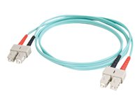 C2G SC-SC 10Gb 50/125 OM3 Duplex Multimode PVC Fiber Optic Cable (LSZH) - nätverkskabel - 10 m - havsblå 85518