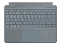 Microsoft Surface Pro Signature Keyboard - tangentbord - med pekplatta, accelerometer, Förvarings- och laddningsfack för Surface Slim Pen 2 - QWERTZ - tysk - isblå Inmatningsenhet 8XB-00045