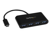 StarTech.com USB-C-hubb med 4 portar - USB-C till 4x USB-A - USB 3.0-hubb - bussdriven - hubb - 4 portar HB30C4AB