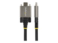 StarTech.com 50 cm sidoskruvlåsande USB C-kabel 10 Gbit/s - USB 3.1/3.2 Gen 2 Type-C kabel - 100W (5A) Power Delivery-laddning, DP alt-läge - Dubbel skruvlåsning - USB-C-kabel ladda/synkronisera - USB typ C-kabel - 24 pin USB-C till 24 pin USB-C - 50 cm USB31CCSLKV50CM