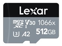 Lexar Professional SILVER series - flash-minneskort - 512 GB - mikroSDXC UHS-I LMS1066512G-BNANG