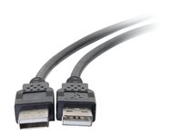 C2G 6.6ft USB Cable - USB A to USB A Cable - USB 2.0 - Black - M/M - USB-kabel - USB till USB - 2 m 28106