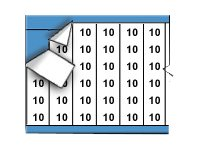 Brady Solid Numbers Wire Marker Card Legend 10 - lednings/kabelmärkare (förtryckt) WM-10-PK