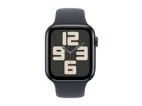 Apple Watch SE (GPS) 2a generation - midnattsaluminium - smart klocka med sportband - midnatt - 32 GB MXEJ3QN/A