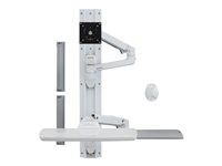 Ergotron LX Wall Mount System monteringssats - Patenterade Constant Force-tekniken - för LCD-skärm/tangentbord/mus - vit 45-551-216