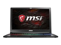 MSI GS63VR 7RF 215NE Stealth Pro - 15.6" - Intel Core i7 - 7700HQ - 16 GB RAM - 256 GB SSD + 2 TB HDD GS63VR 7RF-215NE