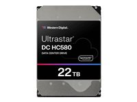 WD Ultrastar DC HC580 WUH722422ALE6L4 - hårddisk - 22 TB - SATA 6Gb/s 0F62785