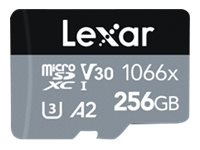 Lexar Professional SILVER series - flash-minneskort - 256 GB - mikroSDXC UHS-I LMS1066256G-BNANG