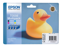 Epson T0556 Multipack - svart, gul, cyan, magenta - original - bläckpatron C13T05564010