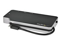 StarTech.com USB C Multiport Adapter, USB-C to 4K HDMI or VGA Display/Video/Monitor with 100W Power Delivery Pass-through, 10Gbps USB Hub, MicroSD, Ethernet, USB 3.1 Gen 2 Type-C Mini Dock - Works w/ Thunderbolt 3 (CDP2HVGUASPD) - dockningsstation - USB-C 3.1 Gen 2 / Thunderbolt 3 - VGA, HDMI - 1GbE CDP2HVGUASPD