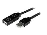 StarTech.com 35m USB 2.0 Active Extension Cable - M/F - USB extension cable - USB (M) to USB (F) - USB 2.0 - 115 ft - active - black - USB2AAEXT35M - USB-förlängningskabel - USB till USB - 35 m USB2AAEXT35M