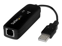 StarTech.com USB 2.0 faxmodem - 56K Extern hårdvaruuppringning V.92 modem/dongel/adapter - Faxmodem för dator/bärbar dator - USB till telefonuttag - USB-datamodem - Nätverksfax/CMR/POS - fax / modem USB56KEMH2