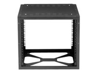 StarTech.com 8U Open Frame Wall Mount Rack - Sideways Wall Mount IT Equipment Rack Cabinet - 20.8 in Depth Server Room Rack (RK819SIDEM) - rack - 8U RK819SIDEM