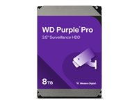 WD Purple Pro WD8002PURP - hårddisk - 8 TB - övervakning, smart video - SATA 6Gb/s WD8002PURP