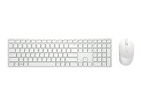 Dell Pro KM5221W - sats med tangentbord och mus - QWERTY - brittisk - vit Inmatningsenhet KM5221W-WH-UK