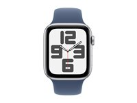 Apple Watch SE (GPS) 2a generation - silveraluminium - smart klocka med sportband - denim - 32 GB MXER3QN/A