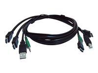 Black Box - video/USB/ljud-kabel - TAA-kompatibel - 3.04 m SKVMCBL-2HDMI-10TAA