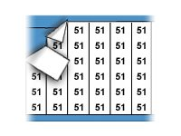 Brady Solid Numbers Wire Marker Card Legend 51 - lednings/kabelmärkare (förtryckt) WM-51-PK