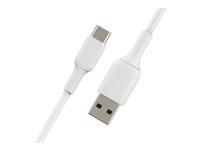 Belkin BoostCharge - USB typ C-kabel - 24 pin USB-C till USB - 1 m CAB001BT1MWH2PK