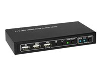 MicroConnect - omkopplare för tangentbord/video/mus/ljud/USB - 2 portar MC-HDMI-USBKVM