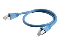 C2G Cat6a Booted Shielded (STP) Network Patch Cable - patch-kabel - 0.5 m - blå 89907