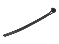 StarTech.com 15cm(6") Reusable Cable Ties, 7mm(1/4") wide, 35mm(1-3/8") Bundle Dia. 22kg(50lb) Tensile Strength, Releasable Nylon Ties, Indoor/Outdoor, 94V-2/UL Listed, 100 Pack, Black - Nylon 66 Plastic - TAA (CBMZTRB6BK) - kabelsamlare - TAA-kompatibel CBMZTRB6BK