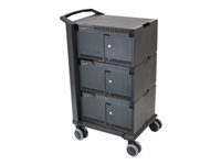 Ergotron Tablet Management Cart 48 with ISI vagn - för 48 surfplattor - svart DM48-1004-2