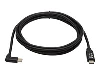 Eaton Tripp Lite Series USBC Cable (M/M) - USB 2.0, Thunderbolt 3, 100W PD Charging, Right-Angle Plug, Black, 2 m (6.6 ft.) - USB typ C-kabel - 24 pin USB-C till 24 pin USB-C - 2.01 m U040-02M-C-5ARA