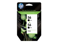 HP 56 - 2-pack - svart - original - bläckpatron C9502AE