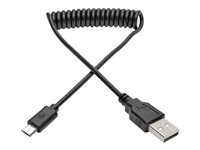 Eaton Tripp Lite Series USB 2.0 A to Micro-B Coiled Cable (M/M), 6 ft. (1.83 m) - USB-kabel - USB till mikro-USB typ B - 1.8 m U050-006-COIL