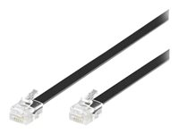 MicroConnect telefonkabel - 6 m - svart MPK106B