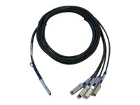 Cisco Direct-Attach Breakout Cable - nätverkskabel - 3 m - grå QSFP-4SFP10G-CU3M=