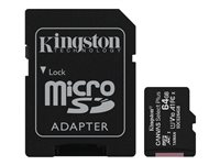 Kingston Canvas Select Plus - flash-minneskort - 64 GB - mikroSDXC UHS-I SDCS2/64GB-3P1A