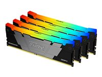 Kingston FURY Renegade RGB - DDR4 - sats - 128 GB: 4 x 32 GB - DIMM 288-pin - 3200 MHz / PC4-25600 - ej buffrad KF432C16RB2AK4/128