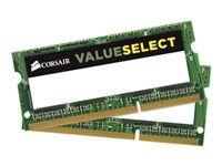 CORSAIR Value Select - DDR3L - sats - 8 GB: 2 x 4 GB - SO DIMM 204-pin - 1600 MHz / PC3-12800 - ej buffrad CMSO8GX3M2C1600C11