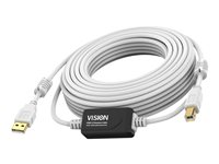 Vision Techconnect - USB-kabel - USB till USB typ B - 15 m TC 15MUSB+/2