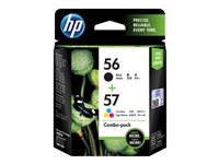 HP 56/57 Combo Pack - 2-pack - svart, färg (cyan, magenta, gul) - original - bläckpatron SA342AE#301