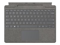 Microsoft Surface Pro Signature Keyboard - tangentbord - med pekplatta, accelerometer, Förvarings- och laddningsfack för Surface Slim Pen 2 - QWERTZ - tysk - platina Inmatningsenhet 8XA-00065