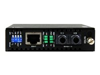 StarTech.com 10/100 Mbps Ethernet to Fiber Optic Media Converter - Steel - Chassis Mount - ST Multimode - 1310nm - 2km (ET90110ST2) - fibermediekonverterare - 10Mb LAN, 100Mb LAN ET90110ST2