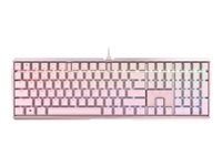 CHERRY MX-Board 3.0S - tangentbord - 100% full size - QWERTY - USA med eurosymbol - rosa Inmatningsenhet G80-3874HSBEU-9